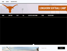 Tablet Screenshot of longhornsoftballcamp.com